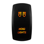 12V-24V Orange Led Rocker Switch Waterproof 20A Amber Light SPST DPDT Toggle Key for Car Boat ATV Camper Motorhome Auto Machine