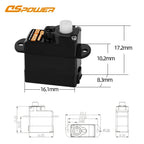 DSPOWER 2g Plastic/Metal Gear Motor Mini Micro Servos for RC Car Airplanes Fixed-wing Quadcopter Boat Plane Robot Wltoys Axial