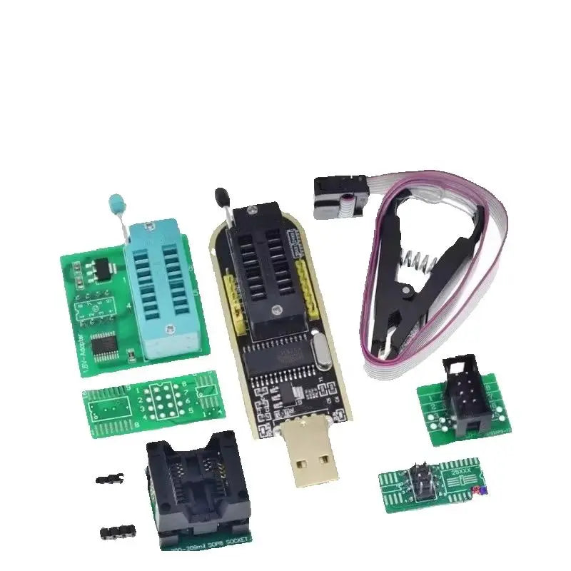 CH341A/CH341B USB Programmer Module for SOIC8 SOP8 EEPROM 93CXX 24CXX 25CXX Series BIOS Flash Test Clip DIY Kit