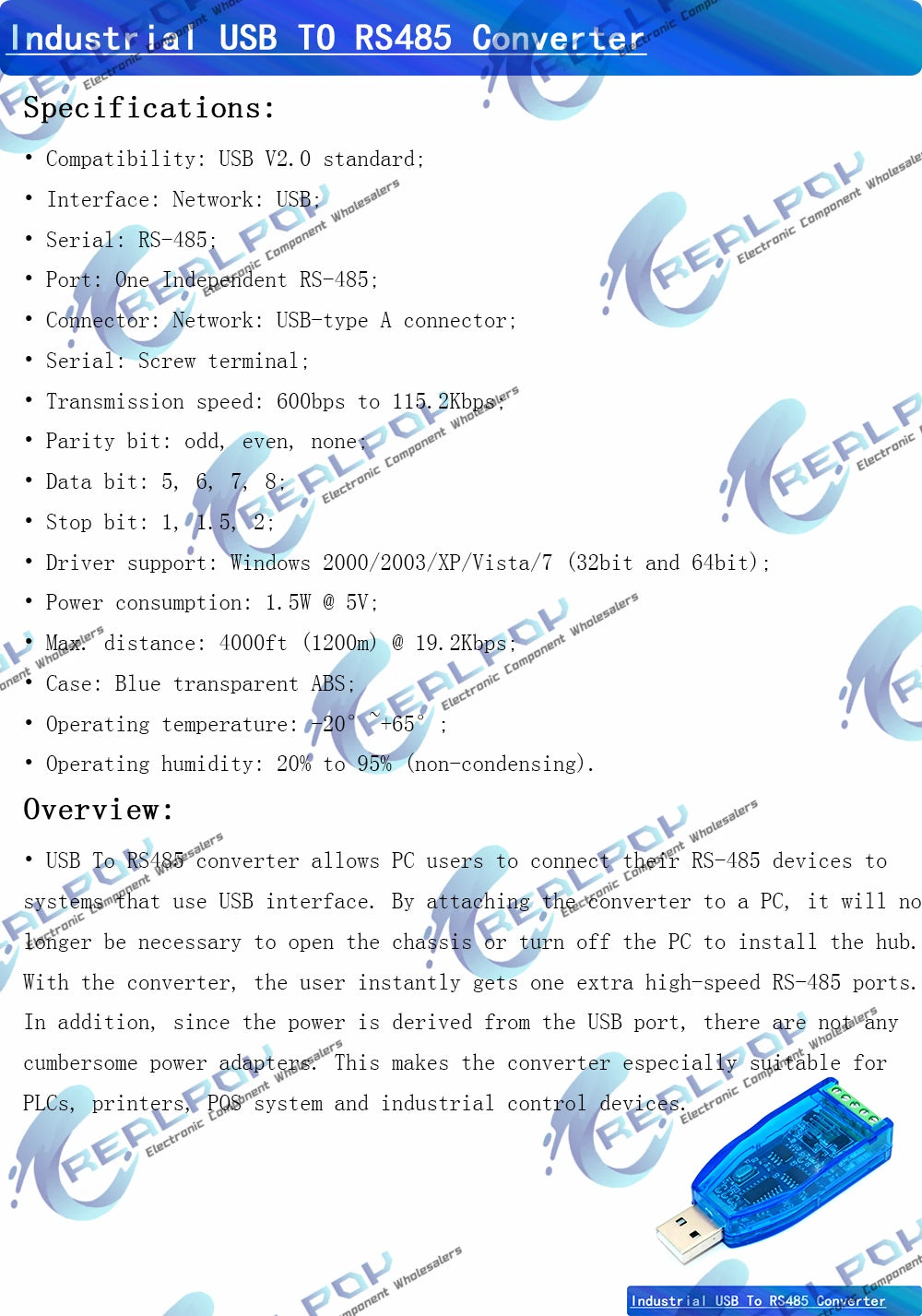 TTL Turn To RS485 Module Hardware Automatic Flow Control Module Serial UART Level Mutual Conversion Power Supply Module 3.3V 5V