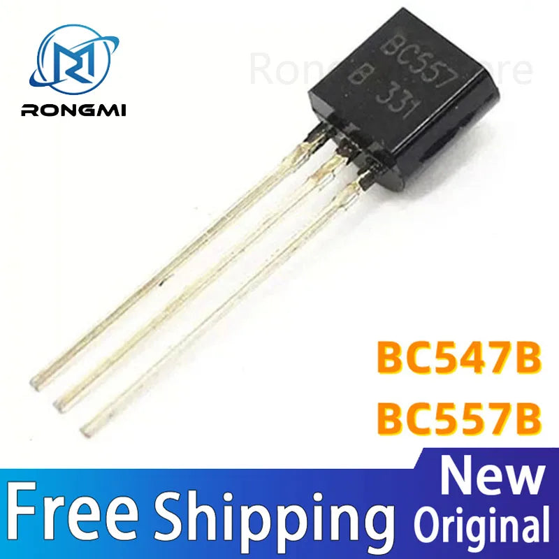 100PCS=50pairs BC547B BC557B TO-92 Transistor