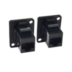 D Type RJ45 CAT5E CAT6 CAT6A CAT7 Panel Mount Feed Through Connector Shielded Ethernet Socket for Rack Cabinet Wall Plate 8P8C