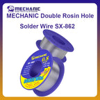 MECHANIC OFFICIAL SX-862 60g Double Rosin Hole Solder Wire 183℃ Melting Point Solder Flux 1-3% No-residue High Purity Welding