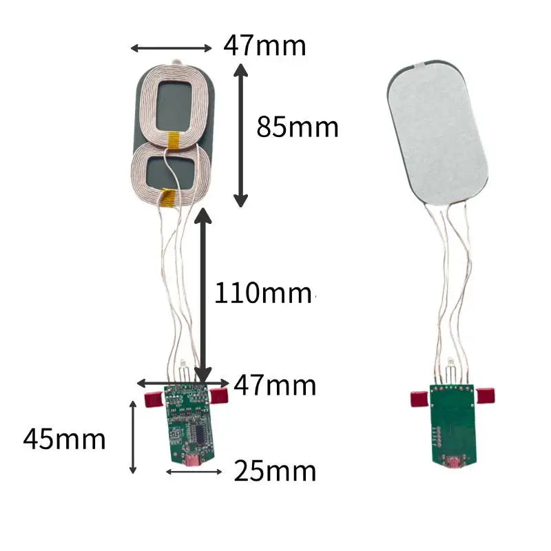 ●1Pcs Wireless Charging Type-C Interface 15W Dual Coil Wireless Charging Module Wireless Charger PCBA Home Car Equipment
