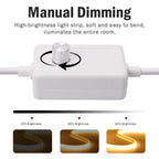 220V COB LED Strip Light With Switch/Dimmer Plug Super Bright 288LEDs/M IP65 3000K 4000K 6000K High Quality Indoor Outdoor Decor