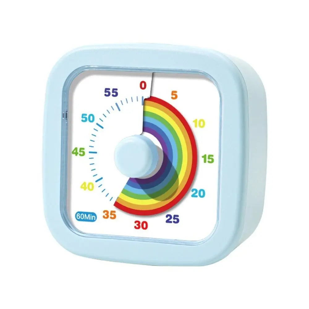 60 Minutes Visual Timer Round/Square Ultra Silent Countdown Alarm Clock Self-discipline Visualization Kitchen Timer Indoor