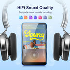 Diofox MP3/MP4 Player Android 4.0 Inch Touch Screen 2+16GB Bluetooth 4.1 Dual‑Band WiFi TF Card Expandable Up To 512GB Portable