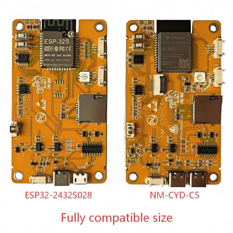 The NM-RF-Hat Companion Hat, Multi-Band RF for ESP32-2432S028 Bruce CYD CC1101 NRF24 PN532 IR TX/RX 433M OOK Power Mgmt TF Slot