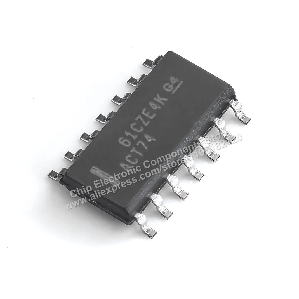 （5PCS）Original IC SN74ACT74DR ACT74 Marking Dual Positive-Edge-Triggered D-Type Flip-Flop Chip, SOIC-14 Package