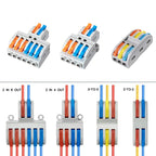 10 pcs Lever Wire Connectors Quick Wiring Cable Connector Splicing Wire Connectors Push-in Conductor Screw Terminals Block