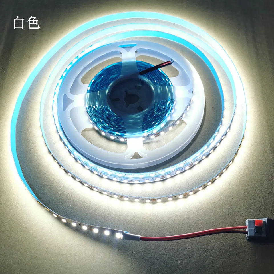 12V LED Strip 2835 8mm 5m IP20 Non Waterproof 120LEDs/m Blue/Red/Green/White /Warm White/Yellow/Pink/Natural White/Ice blue