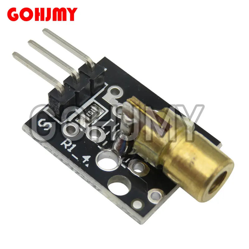 10PCS/LOT 3pin 650nm Red Laser Transmitter Dot Diode Copper Head Module KY-008 for DIY Kit