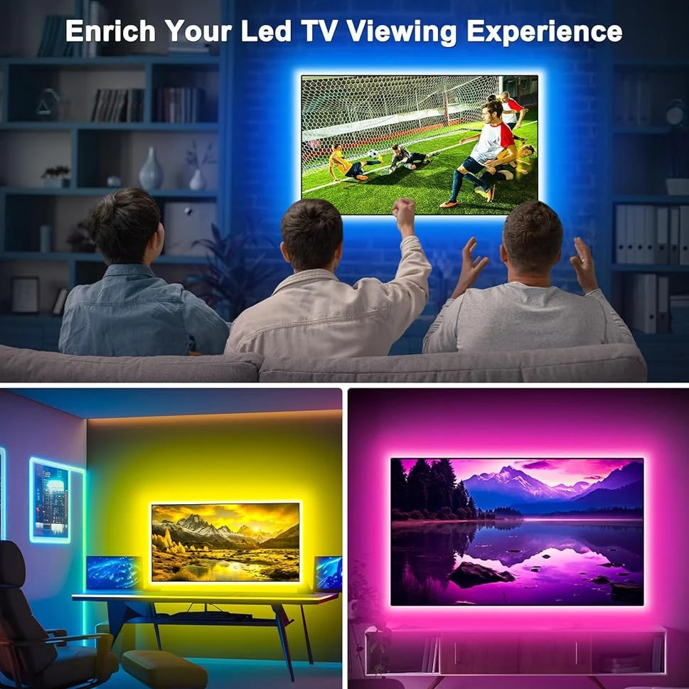RGB 5050 LED Strip Lights App Control TV Backlight Flexible Ribbon Tape USB 5V Led Light for PC Gaming Room Decoration