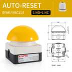 IP65 Waterproof ENMG Emergency Stop Button Switch Mushroom Head Self-Locking/Resetting 1NO Foot/Hand Control for Industrial Safe