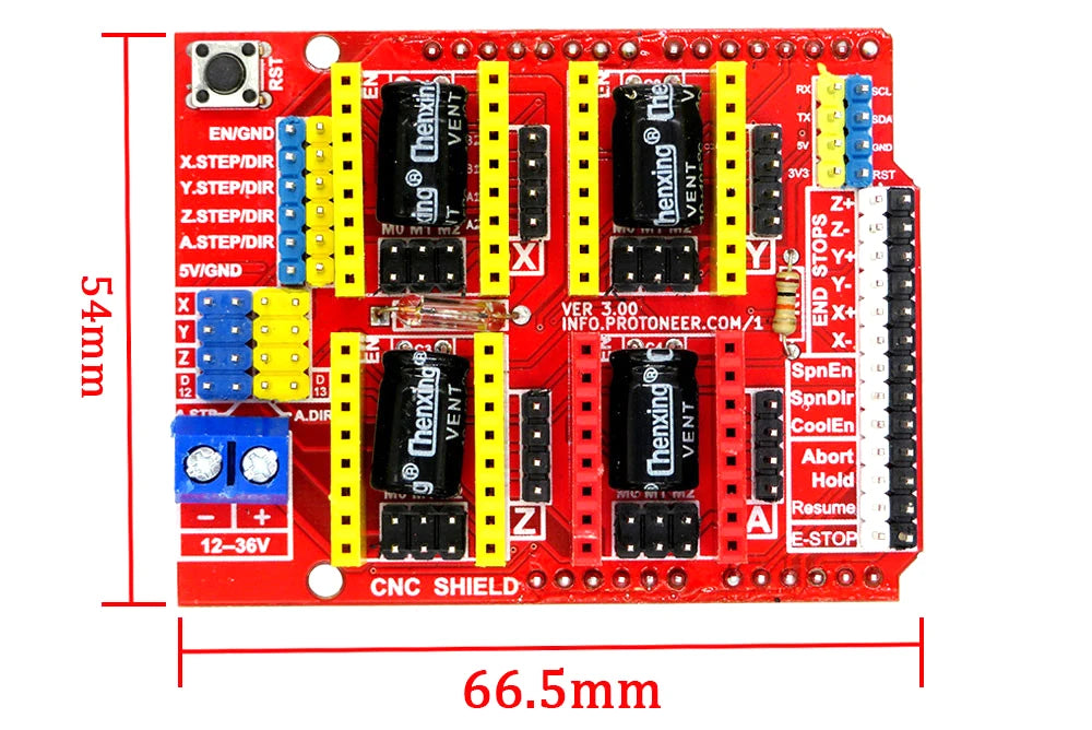 CNC Shield V3 Engraving Machine 3D Printe+ 4pcs DRV8825 Or A4988 Driver Expansion Board For Arduino + UNO R3 With USB Cable