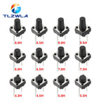 50PCS Middle 2Pin 6x6x4.3/5/6/7/8/9/10mm Switch Tactile Push Button Switches 6*6*4.3 6*6*5 6*6*6 6*6*7 6*6*8 6*6*9 6*6*10