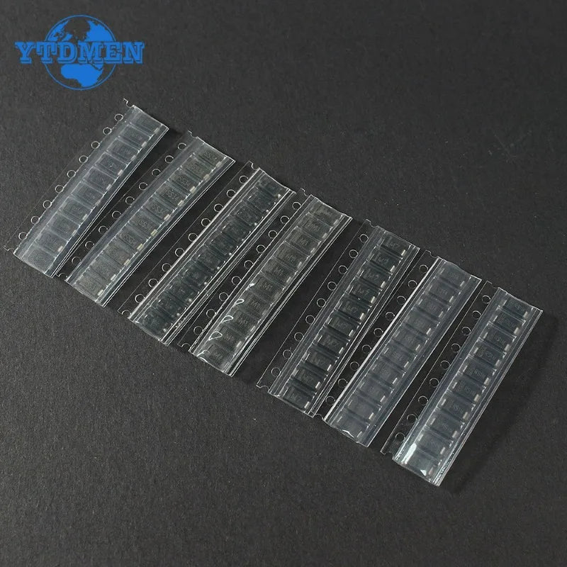 140pcs SMD Rectifier Schottky Diodes Kit 1N4007 M7 1N4001 M1 1N4004 M4 SS14 US1M RS1M SS34 7 Values*20pcs Electronic Diodes Kits