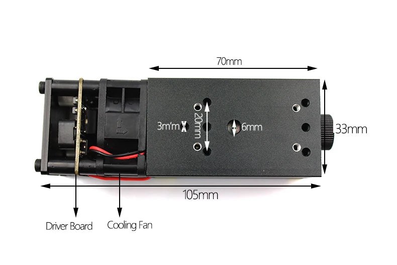 OXLasers 808nm Laser Module 500mW IR Laser TTL Focusable 12V 1W Infrared 850nm Laser with PWM Diode Lab Laser Device High Power