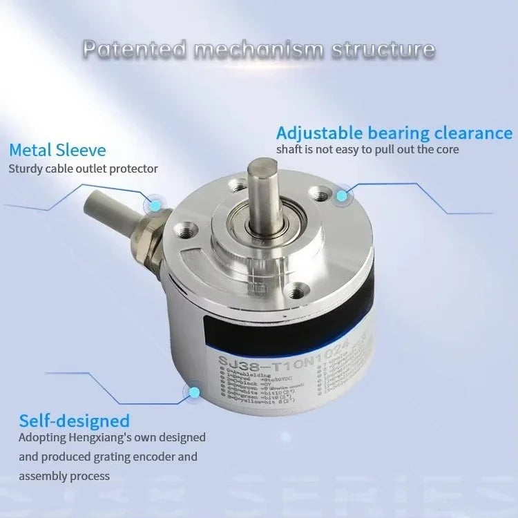 6mm Axis Optical Encoder, DC 5-24V Wide Voltage Absolute Rotary Encoder with Multiple P/R Options