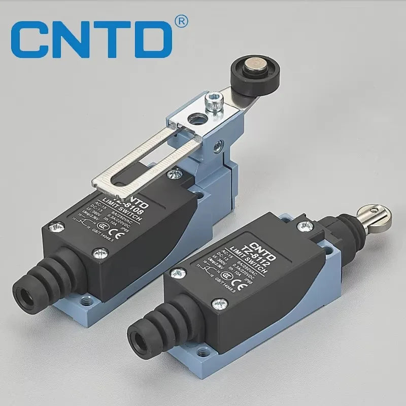 CNTD TZ-8108 Limit Switch Adjustable Roller Lever Self-Reset Mechanism Zinc Alloy Body Long Mechanical Life Industrial CE