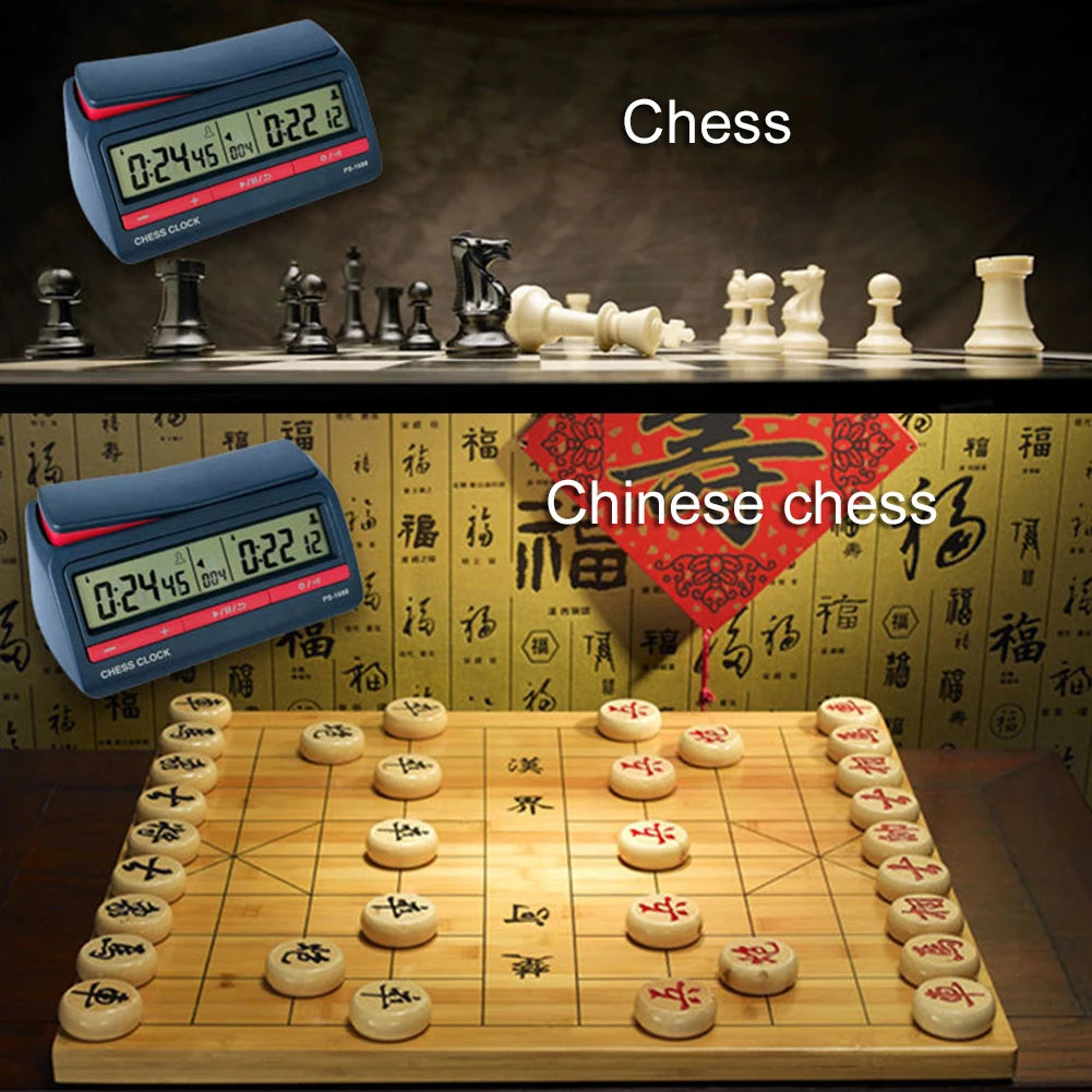 Chess Clock Professional Chess Digital Timer Multipurpose Chess Competition Game Stopwatch with Basic Bonus Count Up Down Timer