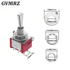 2PCS Flat Handle 6mm Panel Mount Mini Toggle Switch 3/6Pin 2/3 Positions ON OFF ON Locking Momentary RC Model Remote Controlller