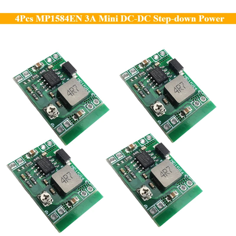 4Pcs MP1584EN 3A Mini DC-DC Step-down Power Supply Module 3A Adjustable Step-down Module Super for Arduino Replace LM2596