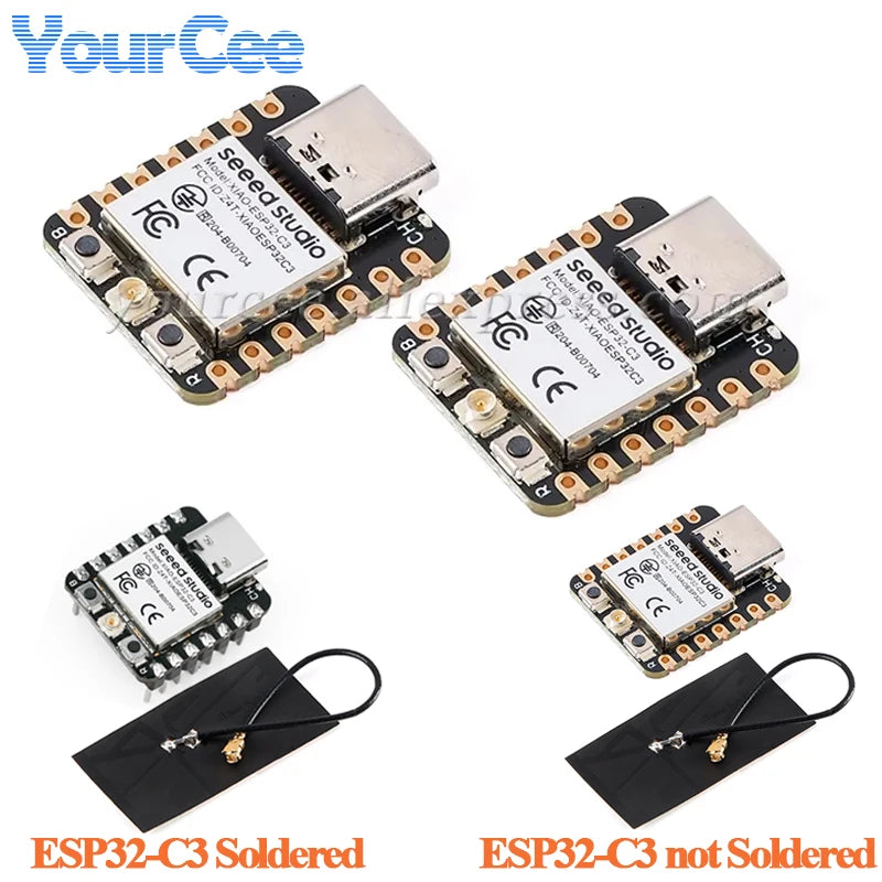 10pcs/1pc ESP32C3 Seeed Studio Seeedstudio XIAO BLE WIFI Wireless Development Board Module ESP32 Tiny MCU 4MB 400KB  For Arduino