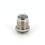 5Pcs Metal 16mm 2Pin ON-OFF Latching High Round Push Push Button Switch Normally Open