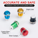 2pcs 12mm Metal Push Button Switch Oxidized Color Self Reset/Instant Reset Flat Head/Tall Head 2 Pin Waterproof Normally Open