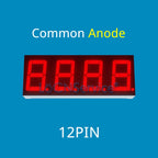 LoCNService 30PCS 0.56Inch Digital Tube LED Display 4 Bit Red Yellow Green Blue White Common Anode / Cathode 7 Segment 0.56 inch