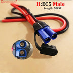 ChengHaoRan 1Set Weldable EC5 Model Aircraft Plug Male  Female Plug 15/30/50/100cm Extension Cord High Current  Plug