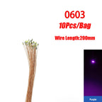 10pcs/Lot 0402 0603 SMD Lamp Wired Micro Led Pre-Soldered Micro Litz Wired Chip 20cm 3V Railway Model Scenes