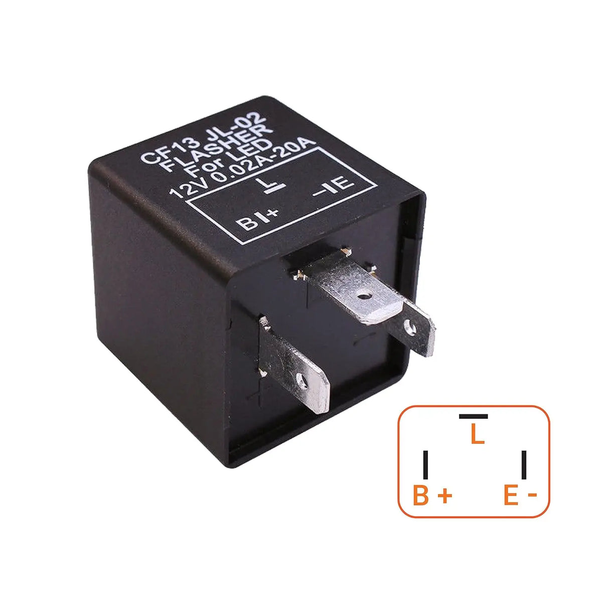 CF13 CF14 JL-02 3-Pin LED Flasher Flash Relay for Turn Signal Light Hyper Flash Fix 12V LED Relay for Car Motorcycle Accessories