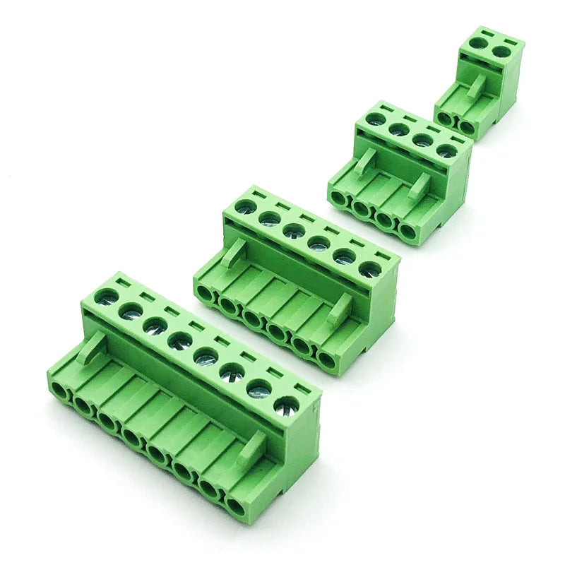 5/10PCS 2EDGK 5.08mm Pitch Plug-in Terminal Block 2-12 Pin PCB Board Wiring Connector Socket Plug