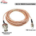 1Pcs FME to BNC Female Waterproof Connector RG-316 Cable Q9 BNC to FME Adapter RF Coaxial Cable Antenna Extension Jumper Pigtail