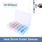 50-800PCS Solder Seal Wire Connectors Heat Shrink Solder Connectors Insulated Waterproof  Electrical Solder Butt Connectors