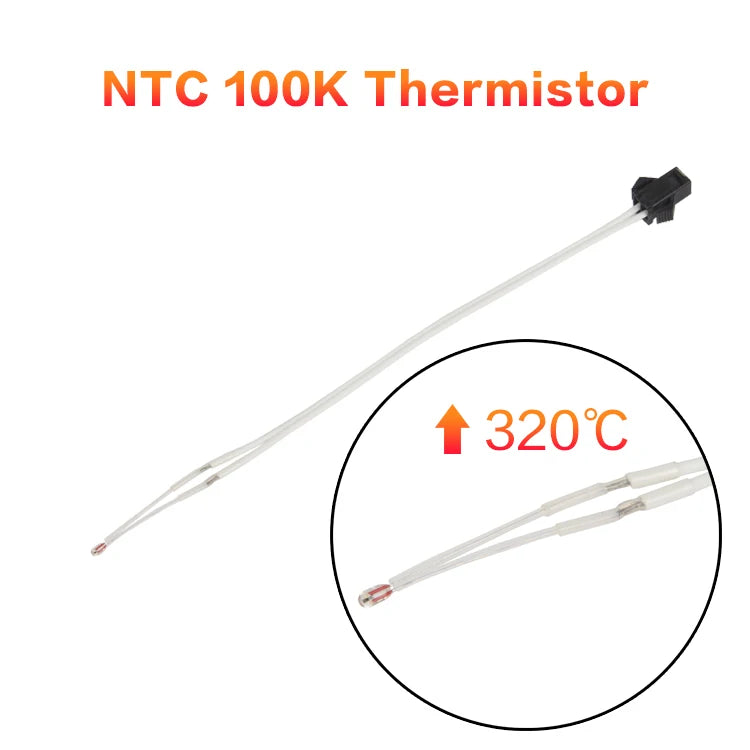 3DSWAY 3D Printer Parts HT-NTC 100K ohm B3950 Thermistor Cartridge Sensor with SM Plug High Temperature for E3D V6 PT100 Hotend