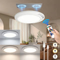 Magnetic Rechargeable Ceiling Light Motion Sensor Wireless Wall Lamp with Remote Dimmable 3000K-6000K for Closet Stairs