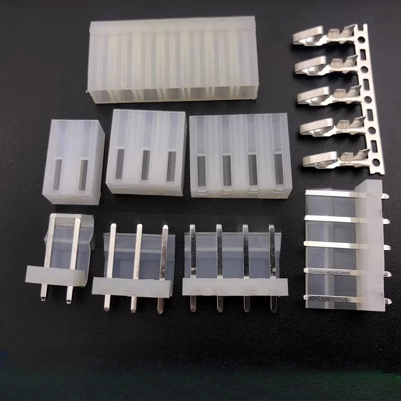 10sets CH5.08 2P/3/4/5/6Pin  5.08mm/0.2in Pitch Straight Vertical Male Pin Header Wafer + Terminal+Housing Socket Connector
