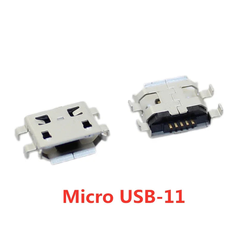 20pcs Micro USB 5 Pin SMT Socket Connector Type B Female Placement DIP SMD USB Charging Adapter Connectors Plug