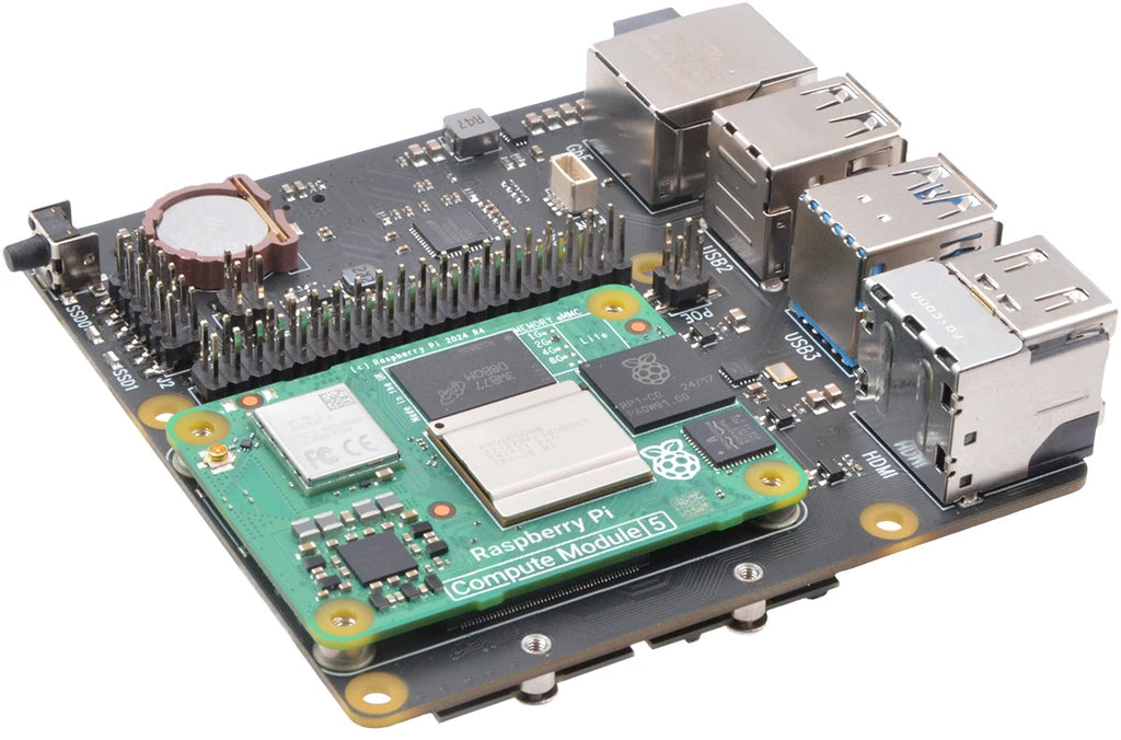 Raspberry Pi CM5 IO board NAS 2xNVMe dual Ethernet X1500