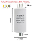 1PCS CBB60 Capacitor with Screw Double Insert 450V AC Starting Capacitor 4uF~60uF Motor Capacitors for Air Compressor Water Pump
