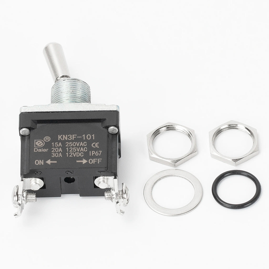 1PC IP67 Waterproof Toggle Switch 30A 12VDC SPST SPDT DPDT ON-OFF ON-ON ON-OFF-ON 2 Pin 3 Pin 6 Pin With Screw Terminal