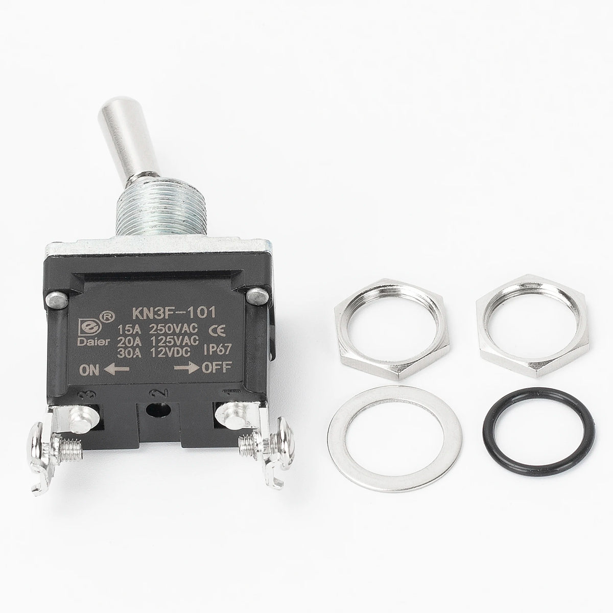 1PC IP67 Waterproof Toggle Switch 30A 12VDC SPST SPDT DPDT ON-OFF ON-ON ON-OFF-ON 2 Pin 3 Pin 6 Pin With Screw Terminal