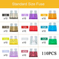 100Pcs Car Blade Fuses 3A 5A 10A 15A 20A 30A 40A Standard Auto Fuses ATO 12V 24V 32V Automotive Fuse