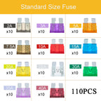 100Pcs Car Blade Fuses 3A 5A 10A 15A 20A 30A 40A Standard Auto Fuses ATO 12V 24V 32V Automotive Fuse