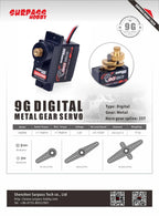 SURPASS HOBBY 9G 17G 25G 6KG 9KG 15KG 20KG Metal Gear Digital Motor RC Servo for Car Plane Robot Boat Model Wltoys Axial SCX24