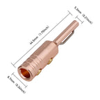 4Pcs Monosaudio Top Selling B80 Pure Copper/Gold/Rhodium Plated Banana Plug Hi-end Grade Adapter Connector Terminal Jack