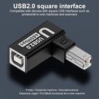 Elbow USB2.0 Printer Adapter USB Type B Male to Female For Printer Hard Drive Base Fax Machine Scanner USB 2.0 Printer Adapter